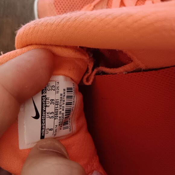 Nike Flex 2015 Run Coral Orange Running Shoes – Women’s Size 8 - Picture 8 of 8